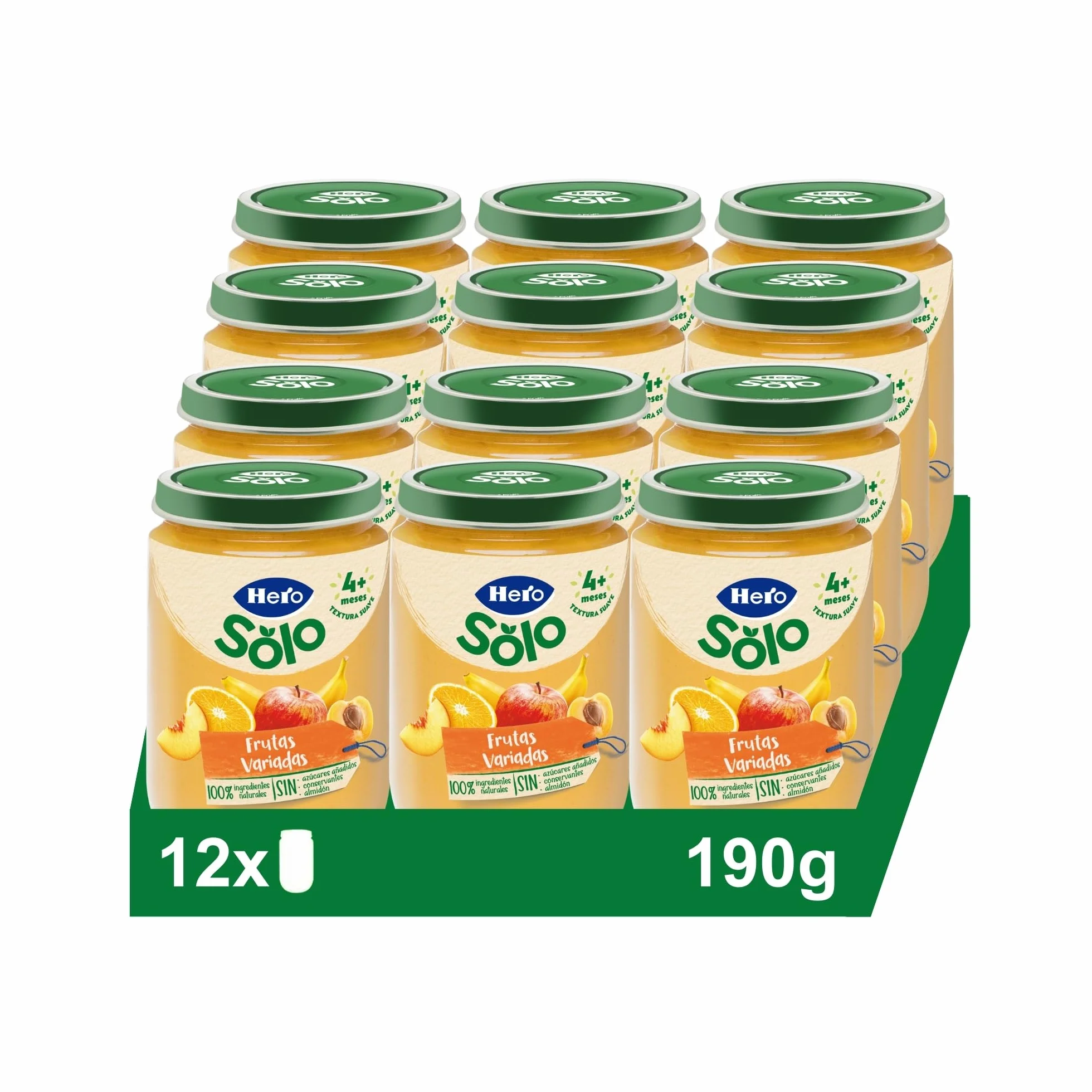 Hero Baby Tarrito Infantil Frutas Variadas Sin Aceite de Palma 12x190g