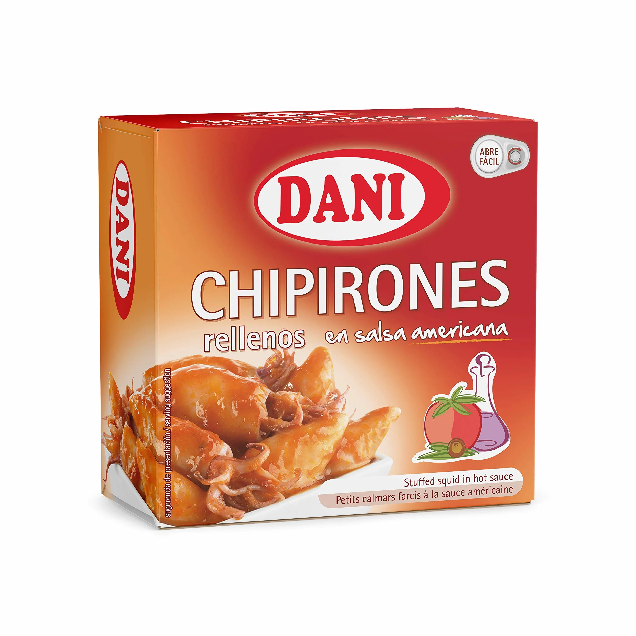 Dani Chipirones rellenos en salsa americana Pack 4 x 148 gr