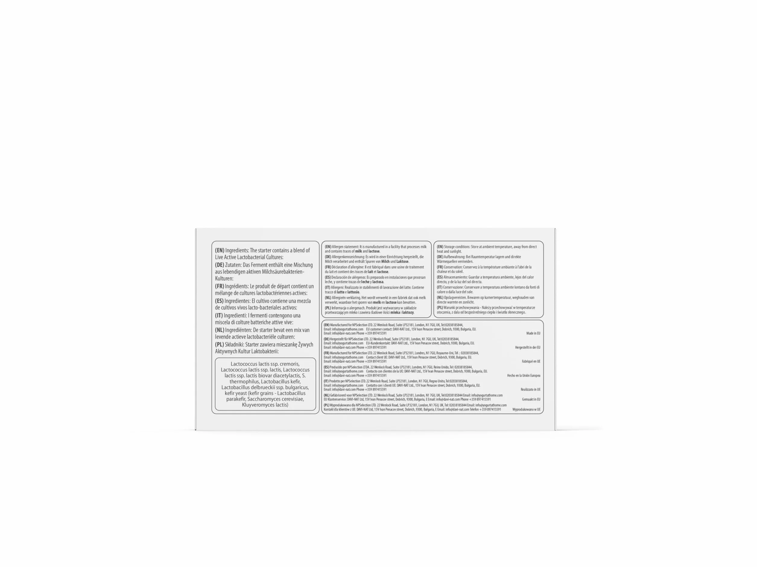 Ferment de Kéfir – Pack de 10 bolsas de cultura lyophilisée